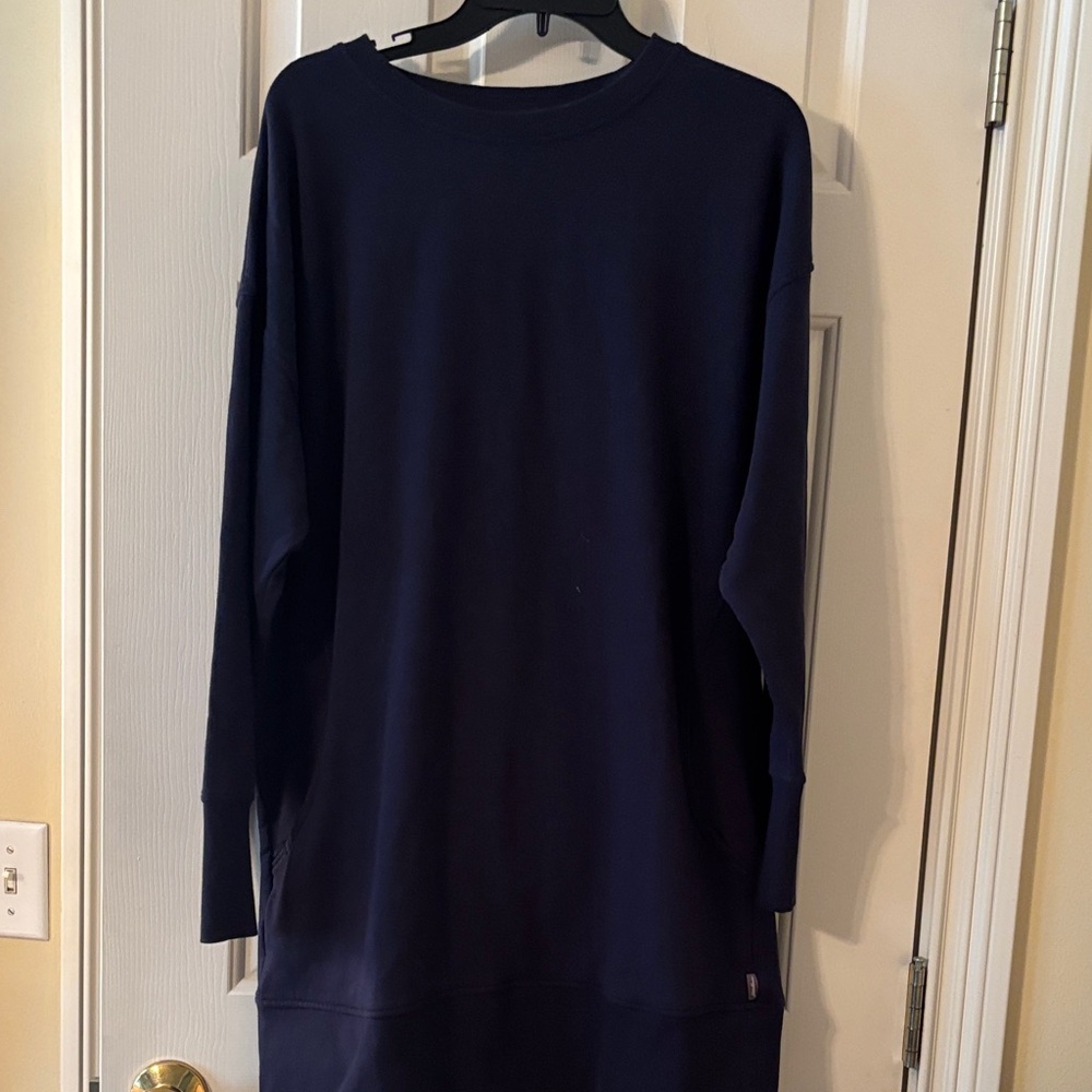Eddie Bauer Deep Blue Crewneck tunic/dress Sweatshirt